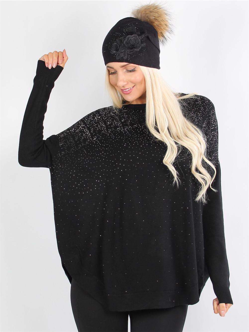 Dina - Armygrøn strik bluse med mange små similisten